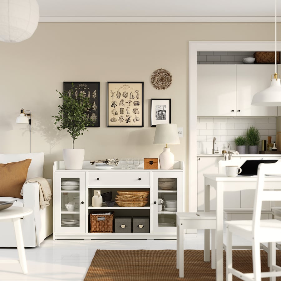 HAUGA buffet, blanc, 140x46x84 cm (551/8x177/8x33