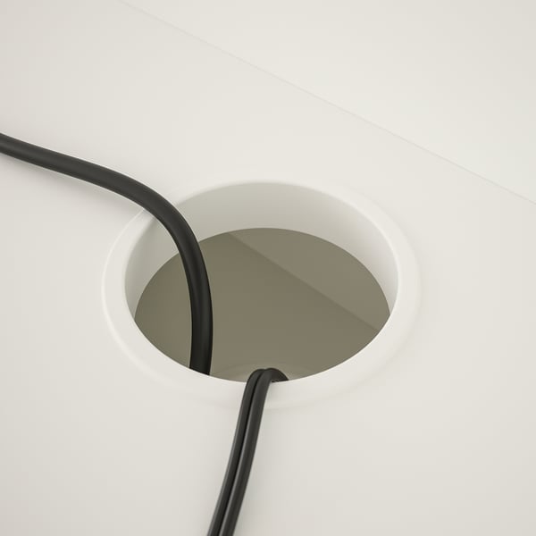 HAUGA Bureau, blanc, 39 3/8x17 7/8 "