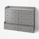 HAUGA Commode à 8 tiroirs, gris, 54 3/8x41 "