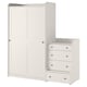 HAUGA Rangement avec tiroirs, blanc, 74x21 5/8x78 3/8 "