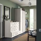 HAUGA Rangement avec tiroirs, blanc, 100 3/4x21 5/8x78 3/8 "