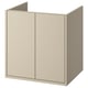HAVBÄCK Meuble-lavabo à portes, beige, 24x21x25 1/8 "