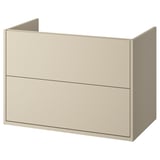 HAVBÄCK Meuble-lavabo à tiroirs, beige, 36x21x25 1/8 "