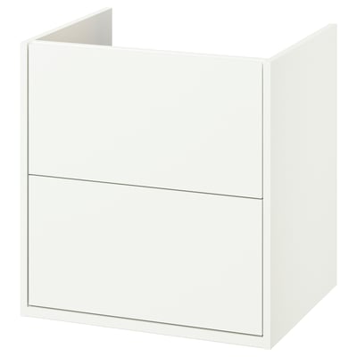 HAVBÄCK Meuble-lavabo à tiroirs, blanc, 24x21x25 1/8 "