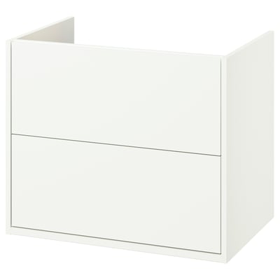HAVBÄCK Meuble-lavabo à tiroirs, blanc, 30x21x25 1/8 "