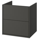 HAVBÄCK Meuble-lavabo à tiroirs, gris foncé, 24x21x25 1/8 "