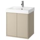 Option : HAVBÄCK / ORRSJÖN Meuble-lav à tir/lav prof/mitigeur, beige, 25x21 3/4x28 3/4 "
