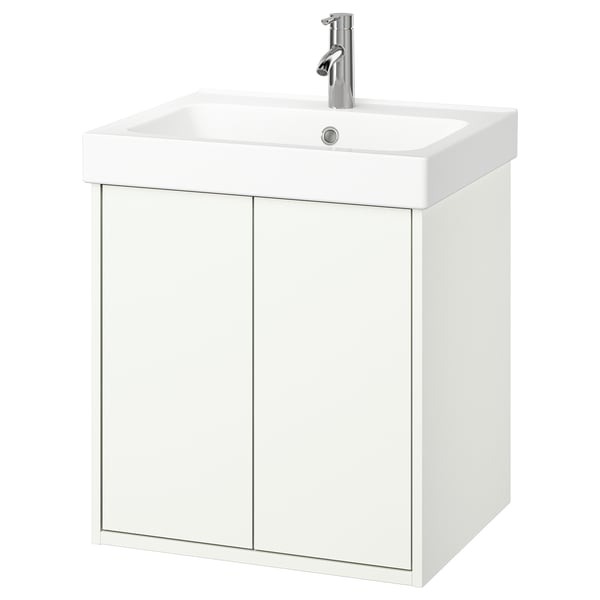 HAVBÄCK / ORRSJÖN Meuble-lav à tir/lav prof/mitigeur, blanc, 25x21 3/4x28 3/4 "