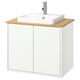 HAVBÄCK / ORRSJÖN Meuble pour lavabo/lavabo/mitigeur, blanc/bambou, 31x21 1/2x28 3/8 "