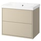 HAVBÄCK / ORRSJÖN Meuble sdb avec tiroirs/lavabo, beige, 31x21 3/4x27 5/8 "