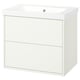 HAVBÄCK / ORRSJÖN Meuble sdb avec tiroirs/lavabo, blanc, 31x21 3/4x27 5/8 "