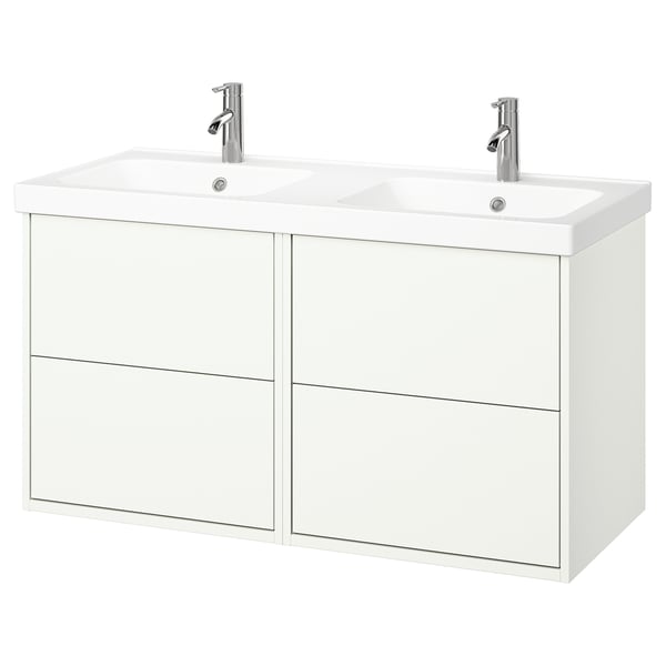 HAVBÄCK / ORRSJÖN Meubles-lavabo/lavabos/mitigeurs, blanc, 49x21 3/4x27 5/8 "