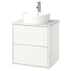 HAVBÄCK / TÖRNVIKEN Meuble à tiroirs/lavabo/mitigeur, blanc/blanc marbré, 25x21 1/2x31 3/8 "