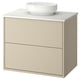 HAVBÄCK / VINDELÄLVEN Meuble sdb avec tiroirs/lavabo, beige/blanc marbré, 31x21 1/2x30 5/8 "