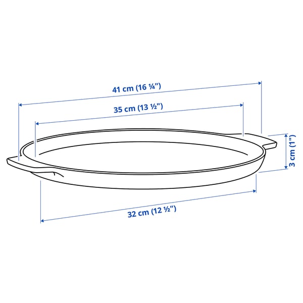 HAVSTULPAN Plat à pizza, fonte, 13 ¾ "