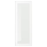 HEJSTA Porte vitrée, blanc/verre clair, 15x40 "