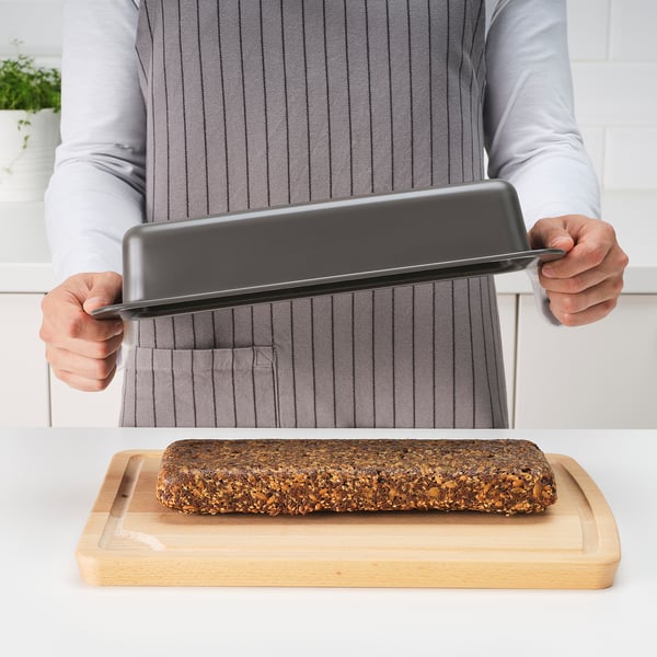 HEMMABAK Moule à pain, gris, 1.9 qt