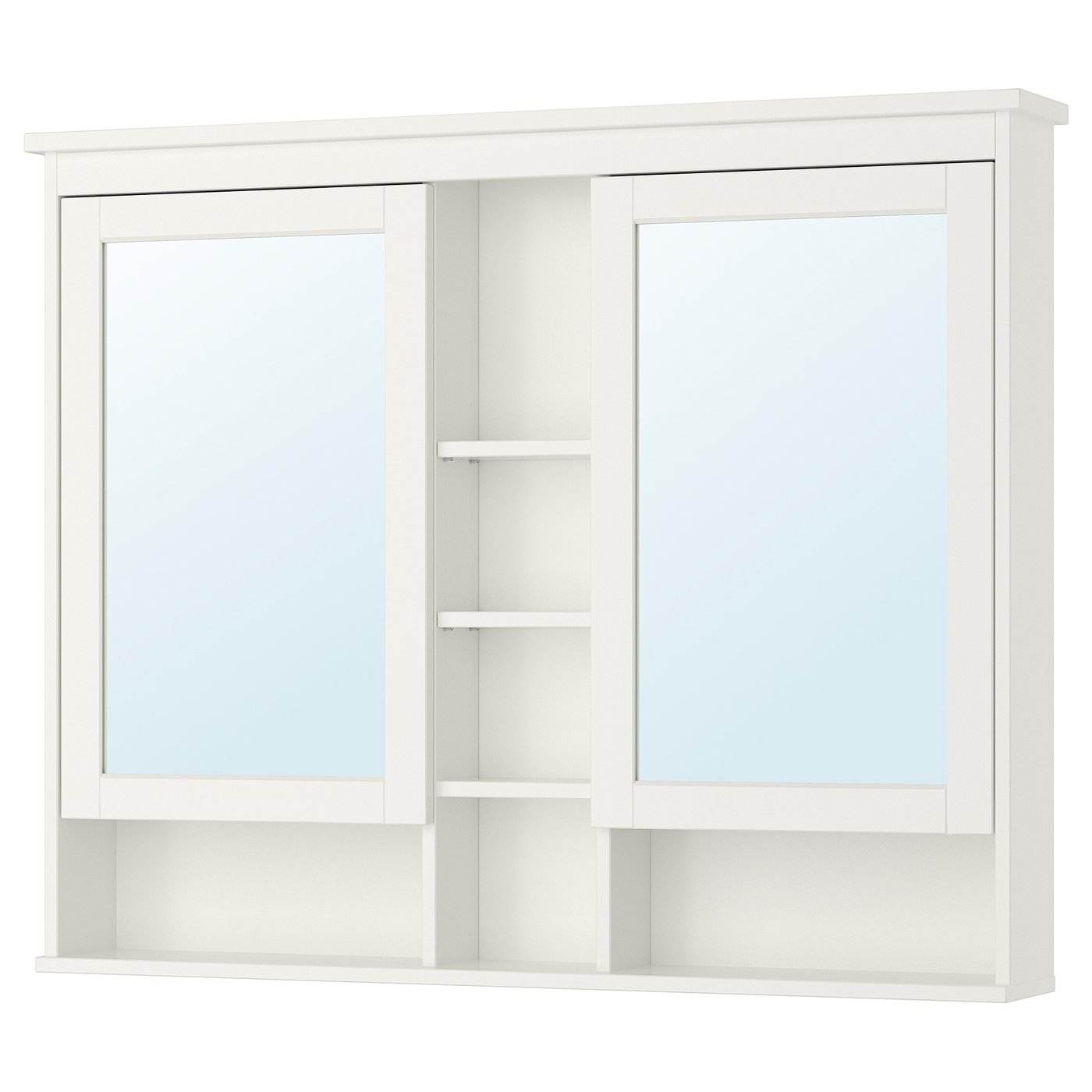 HEMNES Armoire à pharmacie 2 portes miroir, blanc, 120x98cm. Magasinez