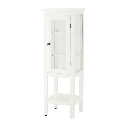 HEMNES Armoire haute porte vitrée blanc IKEA