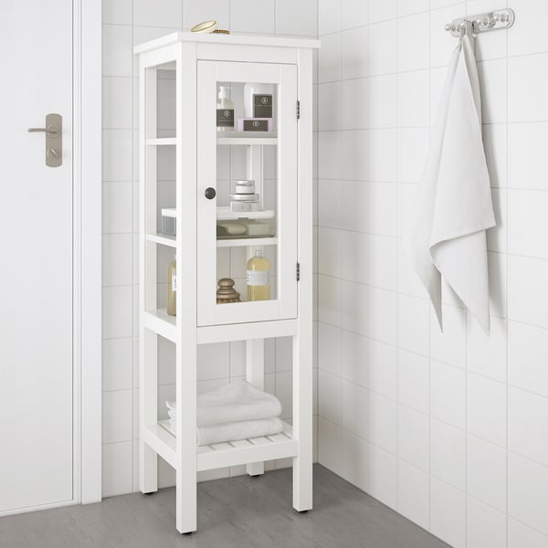 Hemnes Armoire Haute Porte Vitree Blanc 42x38x131cm Magasinez Ici Ikea