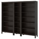 HEMNES Bibliothèque, brun-noir, 90 1/8x77 1/2 "