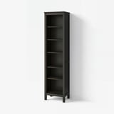 HEMNES Bibliothèque, brun-noir, 19 1/4x77 1/2 "