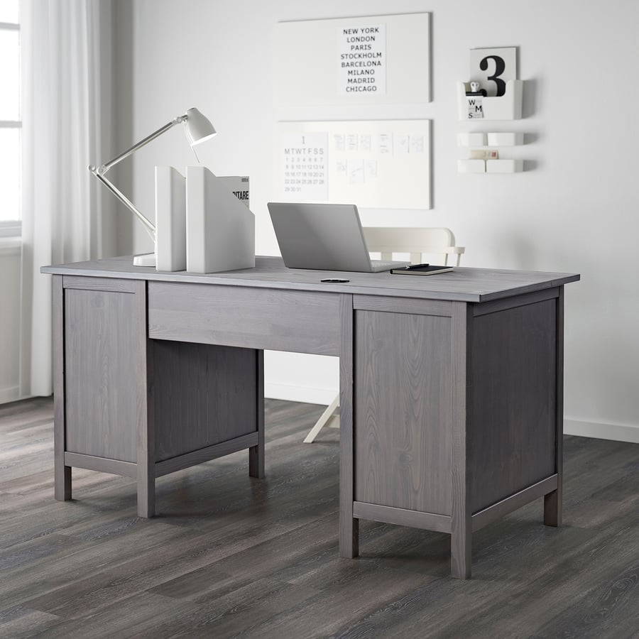 HEMNES Bureau, gris foncé teinté, 61x25 5/8". Site officiel IKEA CA