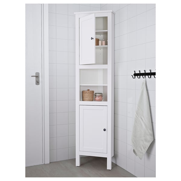 HEMNES Meuble d'angle, blanc, 20 1/2x14 5/8x78 3/8 "