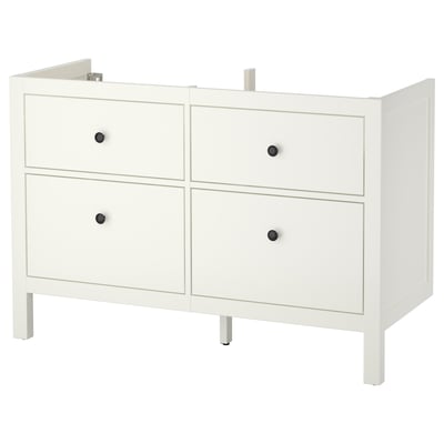 HEMNES Meuble-lavabo à tiroirs, blanc, 48x32 3/8 "