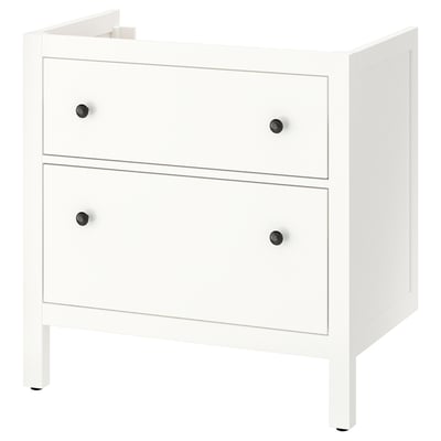 HEMNES Meuble-lavabo à tiroirs, blanc, 30x32 3/8 "