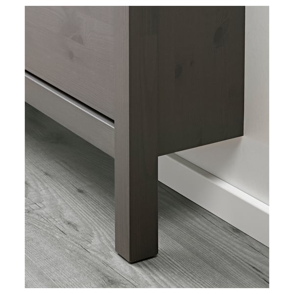 HEMNES Rangechaussures à 4 casiers, gris foncé teinté, 107x101cm. Site