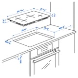 HIDINGSTA Table de cuisson à induction, noir, 30 "
