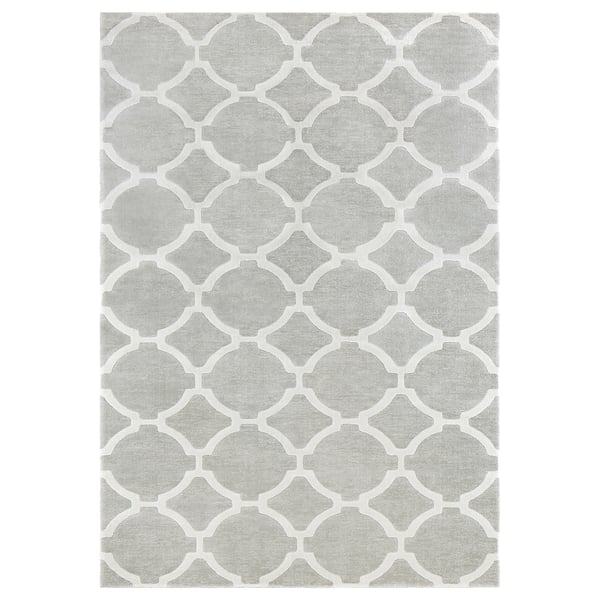 Hillested Tapis à Poils Ras Grisblanc