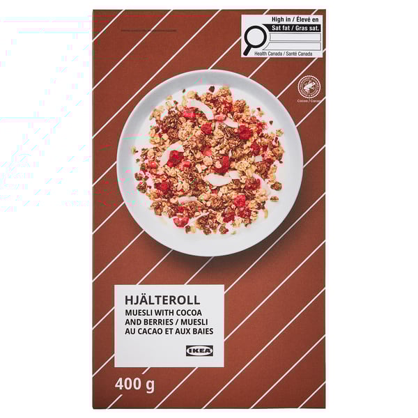 HJÄLTEROLL Muesli, avec du cacao et baies séchées/certifié Rainforest Alliance, 1 lb
