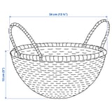 HÖKRUBBA Panier, jonc, 13 ½ "