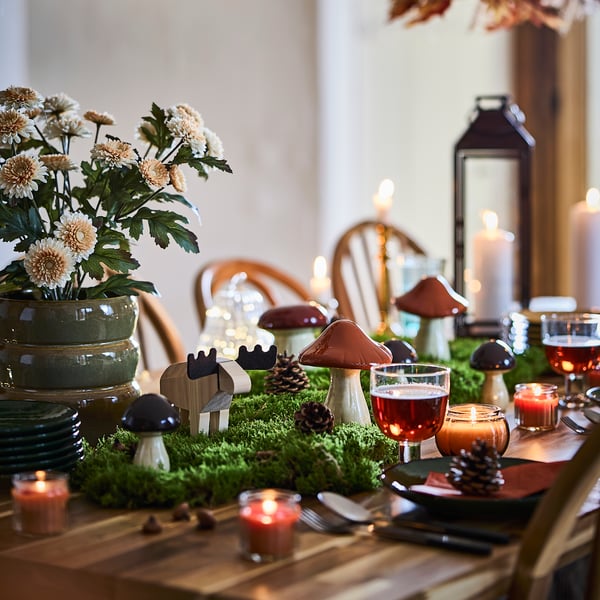 HÖSTAGILLE Décoration, élan, pin/gris-vert foncé, 5 "