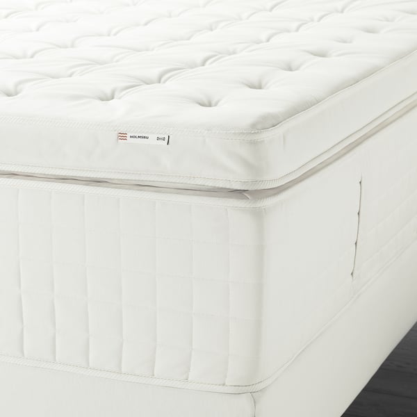 HOLMSBU Matelas à plateaucoussin, miferme/blanc, Très grand deux