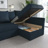 HOLMSUND Canapé-lit d'angle, Kilanda bleu foncé