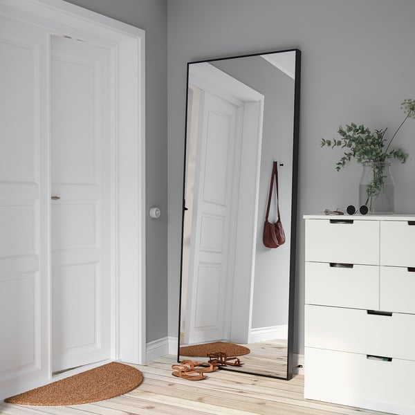 HOVET Miroir, noir, 30 3/4x77 1/8 "