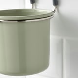 HULTARP Contenant, vert/nickelé, 5 1/2x6 1/4 "