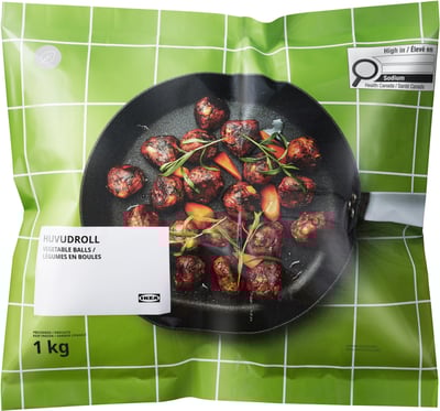 HUVUDROLL Boulettes aux légumes, surgelé, 2 lb 3 oz