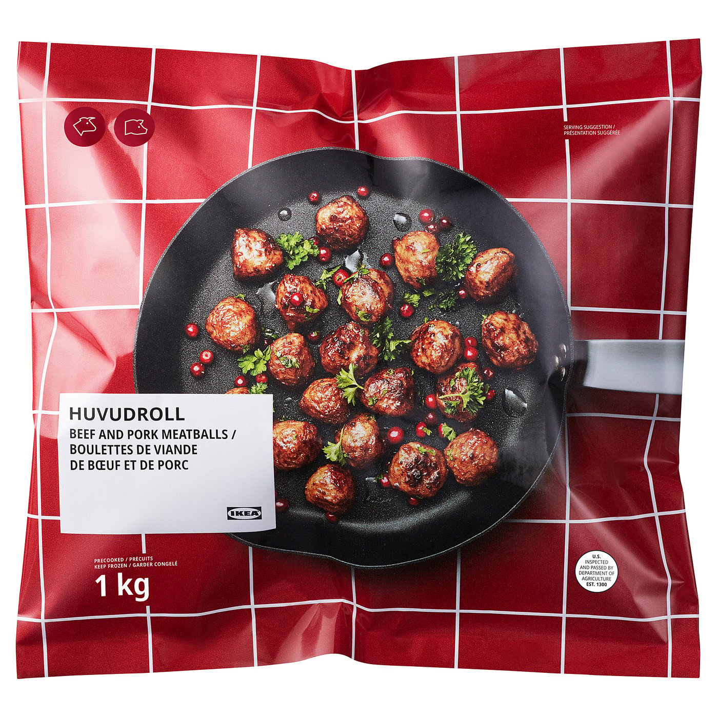 Huvudroll Boulettes De Viande Surgele 2 Lb3 Oz 1000 G Ikea