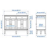 IDANÄS Buffet, brun foncé teinté, 48 7/8x19 5/8x37 3/8 "