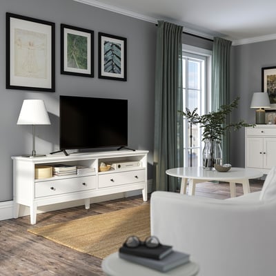 IDANÄS Meuble télé, blanc, 63 3/4x15 3/4x24 3/4 "