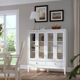 IDANÄS Rangement à double porte vitrée, blanc, 47 5/8x19 5/8x53 1/8 "
