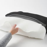 JÄRPÖN/DUVHOLMEN Coussin dossier, extérieur, anthracite, 24 3/8x17 3/8 "