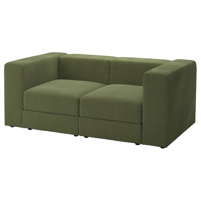 JÄTTEBO Canapé modulaire, 2 places, Samsala vert-jaune foncé