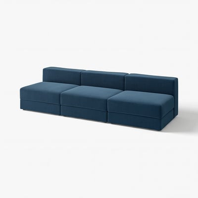 JÄTTEBO Canapé modulaire 4,5 places, Samsala bleu foncé
