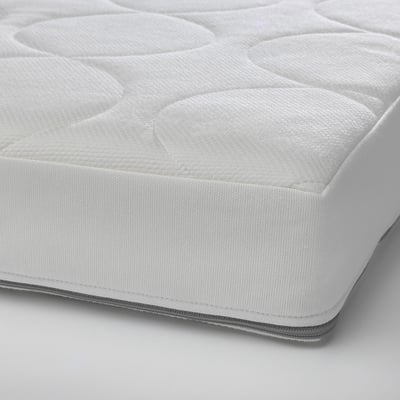 JÄTTETRÖTT Matelas ress ensachés, lit de bébé, blanc, 27 1/2x52 "