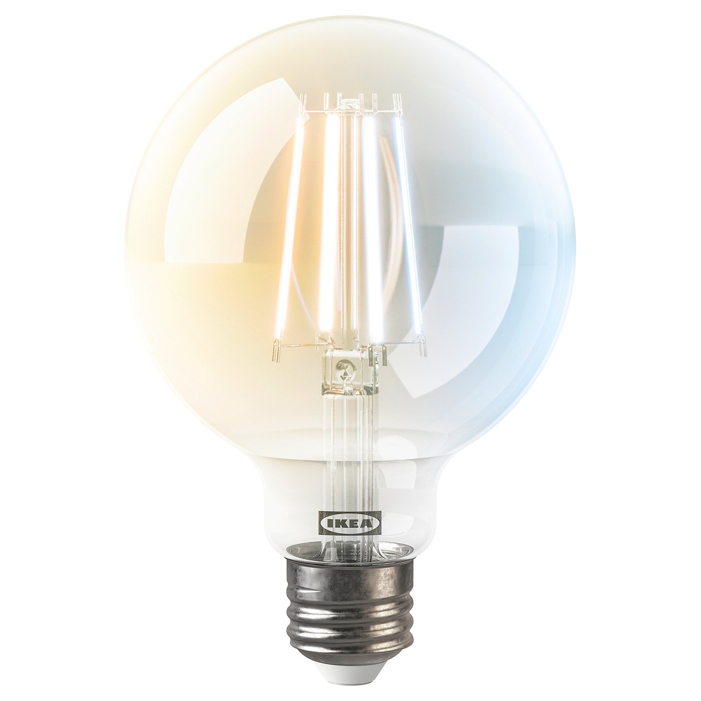 KAJPLATS Ampoule à DEL E26 800 lumens, intelligent spectre blanc/transparent/globe, 4 "